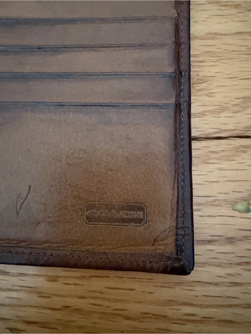 Vintage Coach Brown Leather Bi-Fold Wallet